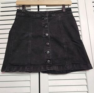 Mudd • Black Wash Denim Mini Skirt